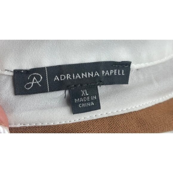 Adrianna Papell Layered Shirt Sweater Vest Size XL Preppy Indie Twee Academia - Picture 5 of 7